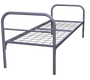 Металлическая кровать одноярусная КМС-0, сетка 100*100мм, 190*70см (1 перемычка) 